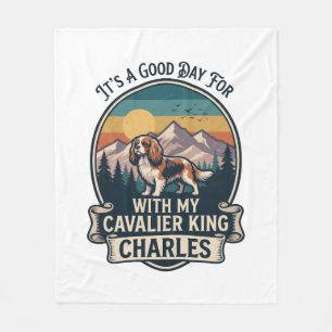 Goede Dag Wandelende Cavalier King Charles Hond Fleece Deken