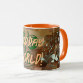 Goede Dag Wereld koffiekop Mok (Voorkant rechts)
