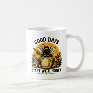 Goede Dagen Beginnen Met Honing | Mooie Bij Koffie Koffiemok