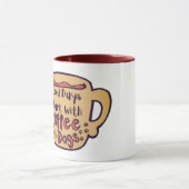 GOEDE DAGEN BEGINNEN MET KOFFIE EN DOGS CARTOON MO MOK (Midden)