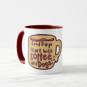 GOEDE DAGEN BEGINNEN MET KOFFIE EN DOGS CARTOON MO MOK