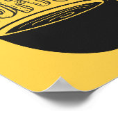 Goede dagen beginnen met koffie met zwarte typogra poster (Hoek)