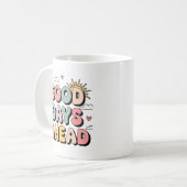 Goede dagen voor de boeg – Schattigee retro positi Koffiemok (Voorkant links)