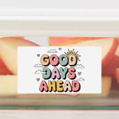 Goede dagen vooruit - Schattigee retro positieve q Labels (Aangebracht)