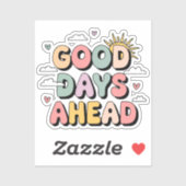 Goede dagen vooruit - Schattigee retro positieve q Sticker (Vel)