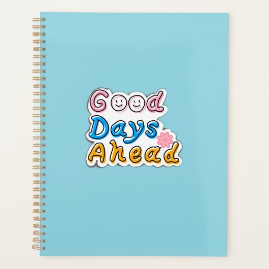 Goede Dagen Vooruit Sky Blue Planner – Minimaal We (Voorkant)
