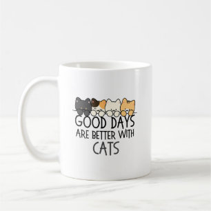 Goede dagen zijn beter met katten Gezellig citaat Koffiemok