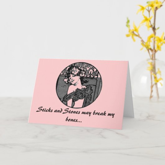 Goede de advocaatgroet van stokken en van stenen… kaart (Gele Bloem)