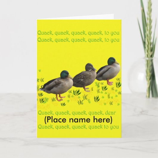 Goede de verjaardagskaart van Quacking Kaart (Voorkant)