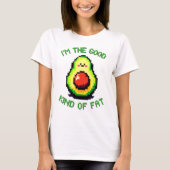 Goede dikke avocado - Grappig Pixel Art Food Desig T-shirt (Voorkant)