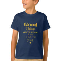 'Goede dingen .... COMFORT zones.' Jongens Navy