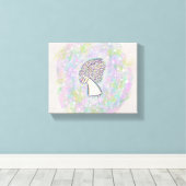 Goede Dingen Engel Schilderen Gewikkelde Canvaskun Canvas Afdruk (Insitu (Houten vloer))
