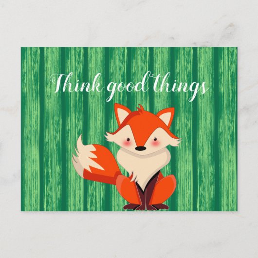 Goede dingen Fox schattig vinden Briefkaart (Voorkant)