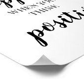 Goede dingen gebeuren als je een positief citaat d poster (Hoek)