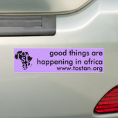 Goede dingen gebeuren in Afrika bumpersticker (Op auto)