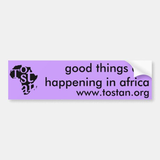 Goede dingen gebeuren in Afrika bumpersticker (Voorkant)