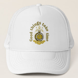 goede dingen hebben tijd nodig vintage inspirerend trucker pet