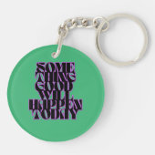 Goede dingen, Inspirerend, Manifestatie, groen Sleutelhanger (Achterkant)