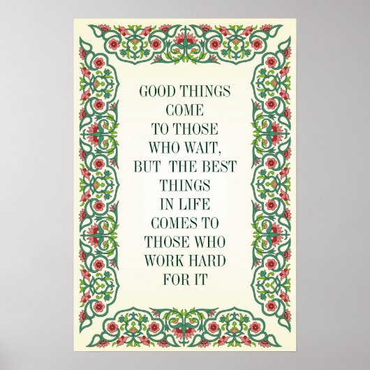 GOEDE DINGEN KOMEN BIJ DIE WACHTEN, MAAR HET BESTE POSTER (Voorkant)