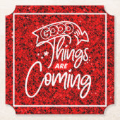 Goede dingen komen eraan - 97489 kartonnen onderzetters (Voorkant)