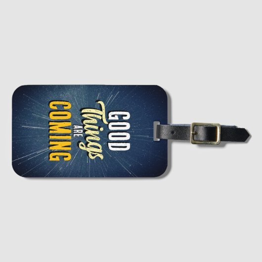 Goede dingen komen eraan bagagelabel (Voorkant (horizontaal))