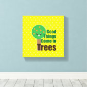 Goede dingen komen in bomen canvas afdruk (Insitu (Houten vloer))