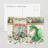 Goede dingen komen in kleine verpakkingen, briefka briefkaart (Voorkant / Achterkant)