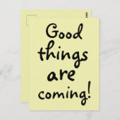 Goede dingen komen Inspirerend Briefkaart (Voorkant / Achterkant)