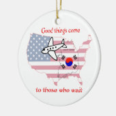 Goede dingen komen - Koreaanse adoptie Keramisch Ornament (Links)