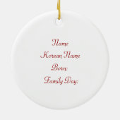 Goede dingen komen - Koreaanse adoptie Keramisch Ornament (Achterkant)