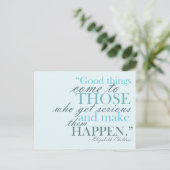 Goede dingen komen Motivatie Briefkaart (Staand voorkant)