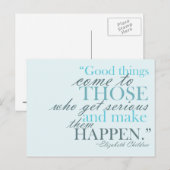 Goede dingen komen Motivatie Briefkaart (Voorkant / Achterkant)