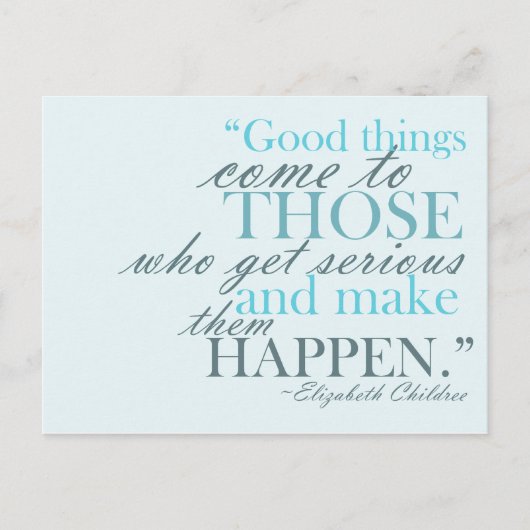 Goede dingen komen Motivatie Briefkaart (Voorkant)