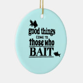 Goede dingen komen naar degenen die baden keramisch ornament (Rechts)