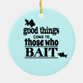 Goede dingen komen naar degenen die baden keramisch ornament (Achterkant)