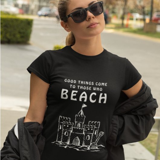 Goede dingen komen naar degenen die strand Tri-Blend shirt