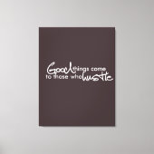 Goede dingen komen naar hen die knuffelen canvas afdruk (Voorkant)