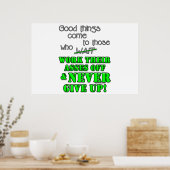 Goede dingen komen naar hen die... poster (Keuken)