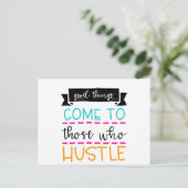 Goede dingen komen naar hen die zich moeten storen briefkaart (Staand voorkant)