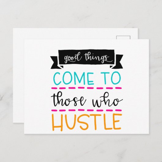 Goede dingen komen naar hen die zich moeten storen briefkaart (Voorkant / Achterkant)