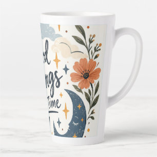 Goede Dingen Kosten Tijd Boho Zon en Maan  Latte Mok