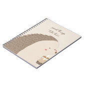 Goede Dingen Kosten Tijd–Cute Egel Inspirerend Notitieboek (Linkerzijde)