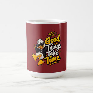 Goede Dingen Kosten Tijd Grappige Koele Eend T-Shi Koffiemok