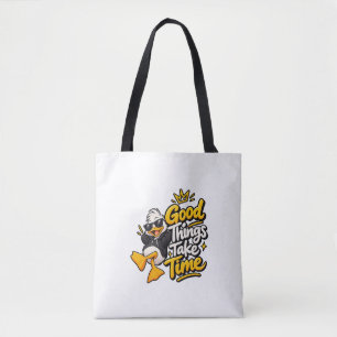 Goede Dingen Kosten Tijd Grappige Koele Eend T-Shi Tote Bag