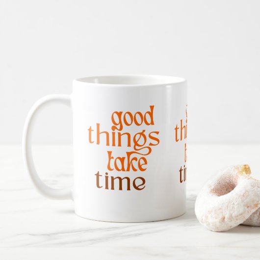 Goede dingen kosten tijd Mok (Met donut)