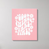 Goede dingen nemen de bloemen van de Tijdopnemer Canvas Afdruk (Voorkant)