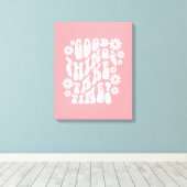 Goede dingen nemen de bloemen van de Tijdopnemer Canvas Afdruk (Insitu (Houten vloer))