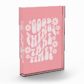 Goede dingen nemen de bloemen van de Tijdopnemer Fotoblokken (Links)