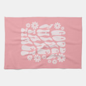 Goede dingen nemen de bloemen van de Tijdopnemer Theedoek (Horizontaal)