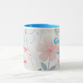 Goede dingen nemen de tijd Floral Design Coffee Mo Mok (Midden)